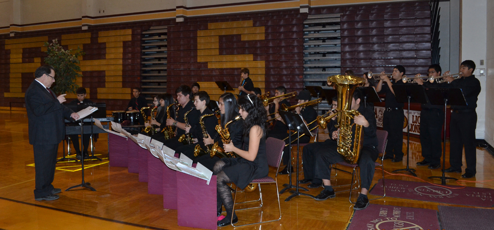 La Feria High School Concert Band provides music for the breakfast. Photo: LFCISD