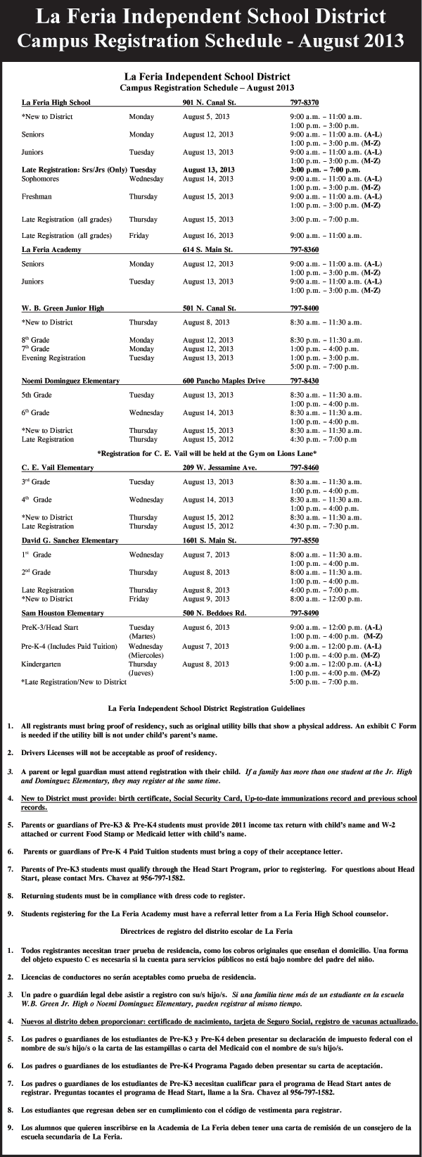 CampusRegistrationSchedule