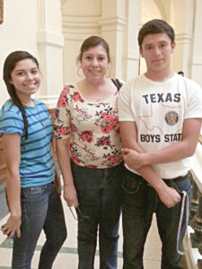 County Surveyor Jesse Vega with his mom and sister on Parents Day. Photo: Cindy Hinojosa