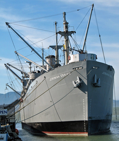 Liberty Ship showing gun placement. Photo: Wikipedia.com