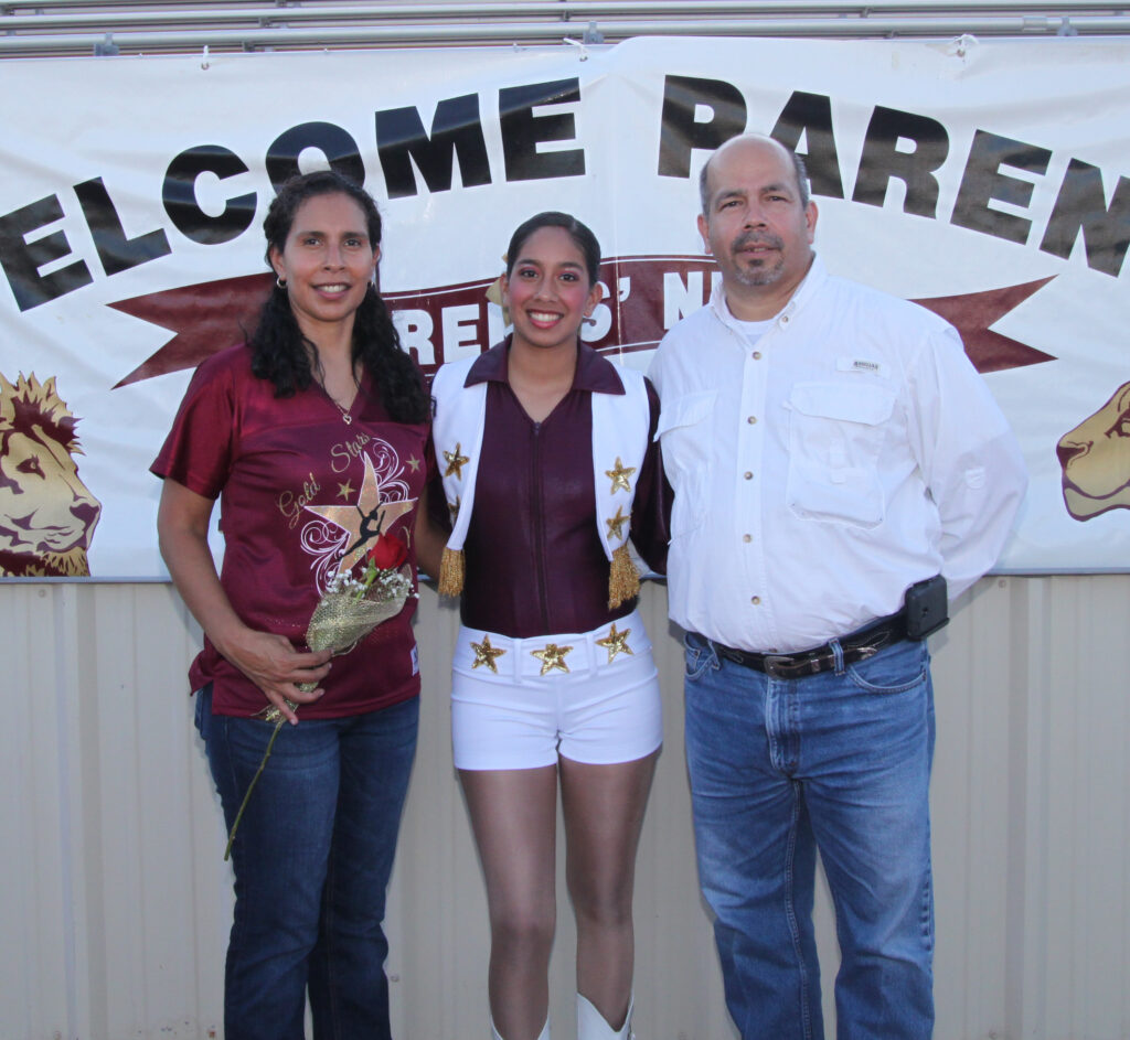 Ester Casarez with her parents.