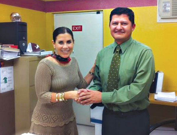 Gisela Cardenas, Business Relationship Manager, with Ramon Mendoza. Photo: Bill Keltner/LFN