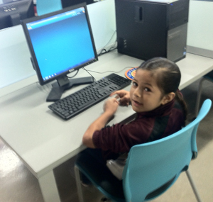 Students were already utilizing the Computer Training Room during the Grand Opening Ceremony.