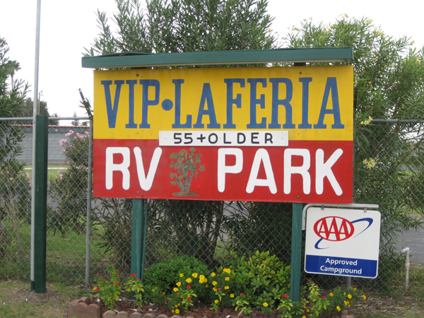 Award-Winning VIP-La Feria RV Park entrance.