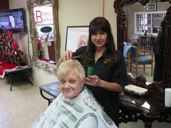 “We specialize in glamour make-overs and modern hair cuts,” says Del Carmen.