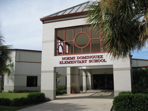 Noemi Dominguez Elementary School main entrance.