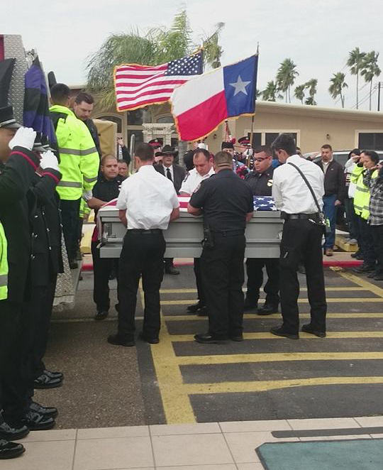 La Feria Fire Chief Enrique I. Garcia was laid to rest Monday, January 5th. Photo: Facebook