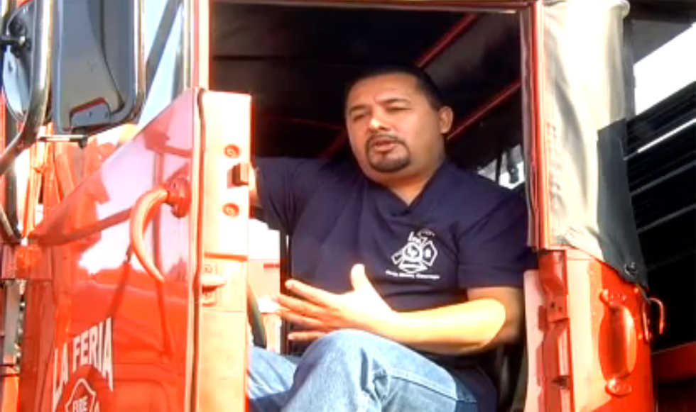 La Feria Fire Chief Enrique I. Garcia worked to improve the performance and resources of La Feria’s fire department. Click to see larger. Photo: Youtube.com