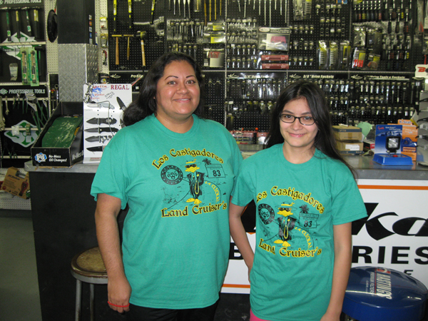 Diana Herrera and her daughter Tamra show off T-shirts