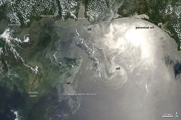 Improving preparation and response to oil spills, such as the deadly Deepwater Horizon spill, is what the EPA says is behind its effort to update some federal regulations. This photo of the Deepwater Horizon oil spill in the Gulf of Mexico is from June 2010. Photo: NASA Goddard Space Flight Center/Flickr.