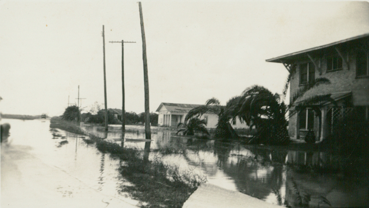La Feria after the Sept 1933 Hurricane. Photo: Courtesy Lisa Dunlevy Bordelon from the Lucile Wessels Dunlevy Collection.