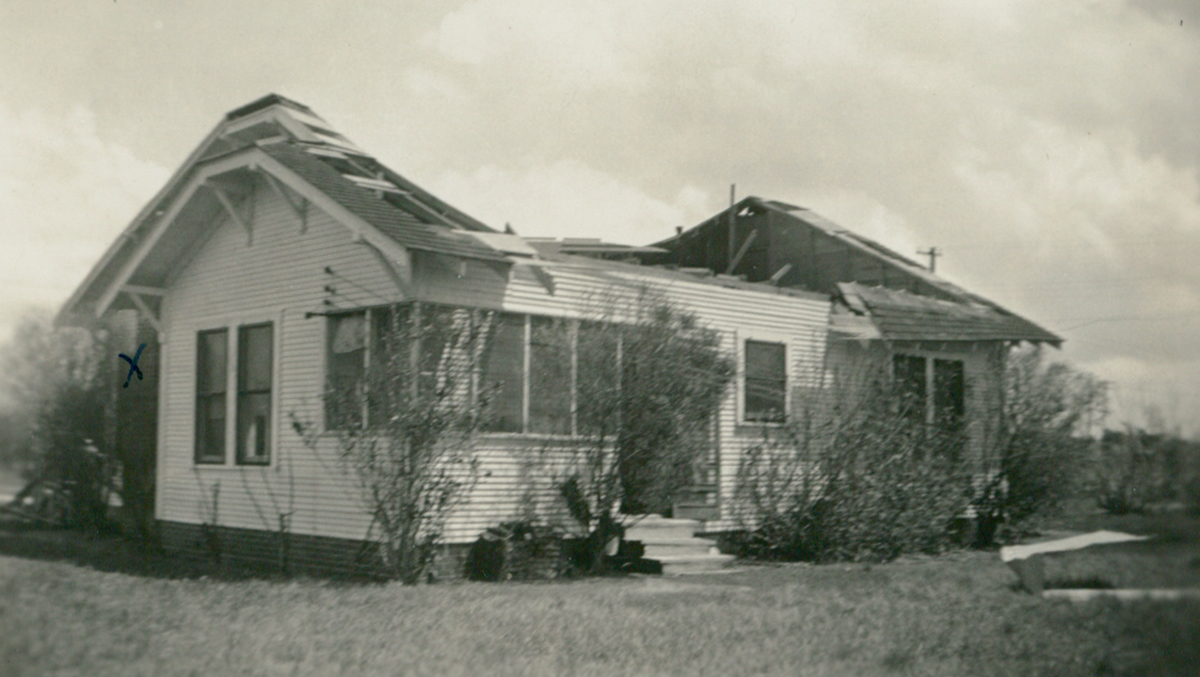 The Cuba-Brownsville Hurricane of Sept 1933 caused over $16.9 million in damage and 40 deaths in southern Texas. Photo: Courtesy Lisa Dunlevy Bordelon from the Lucile Wessels Dunlevy Collection.