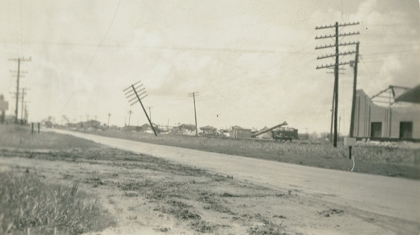 The 1933 Cuba–Brownsville hurricane was one of two storms in the 1933 Atlantic hurricane season to reach the intensity of a Category 5 strength.  On September 2, it attained winds of 140 mph. Initially the hurricane posed a threat to the area around Corpus Christi, Texas, and the local United States Weather Bureau forecaster advised people to stay away from the Texas coastline during the busy Labor Day Weekend. Officials declared martial law in the city and mandated evacuations. However, the hurricane turned more to the west and struck near Brownsville early on September 5 with winds estimated at 125 mph. It quickly dissipated after causing heavy damage in the Rio Grande Valley. High winds caused heavy damage to the citrus crop. The hurricane left $16.9 million in damage and 40 deaths in southern Texas. Thanks to reader Lisa Dunlevy Bordelon, as well as news articles from the day, we’re excited to provide you with a unique look at this destructive chapter in La Feria’s history.