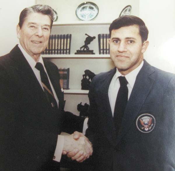Giacomo with President Ronald Reagan.
