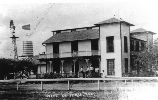 This photo of the La Feria Hotel circa 1912-1914 features what seems to be a fence similar to the kind used in horse racing. Could this have been the infamous track that was used to race horses during the 1913-1914 Fourth of July celebrations in La Feria?