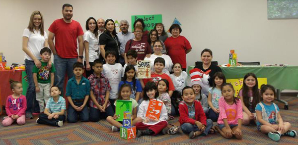 Over 50 children gathered for Dr. Seuss readings and crafts at a literacy event at the La Feria Public Library. Photo: City of La Feria/Project HOPES