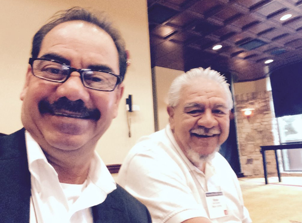 LFISD Superintendent Rey Villarreal and Mayor Victor Gonzalez in Austin. Photo: LFISD