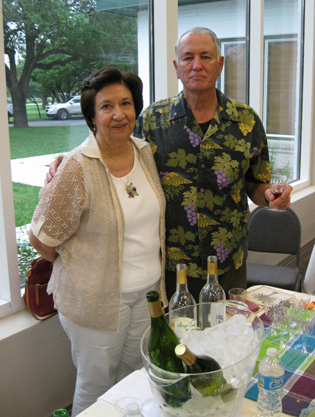 Wine hobbyist Doctor and Mrs. Rey Rodriguez