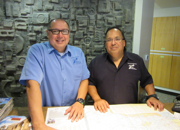 Albert Garza, Certified Travel Counselor, and Jose Sermino, Jr.; Supervisor, at your service. 