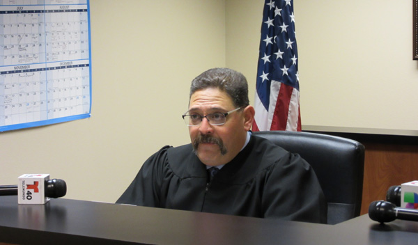 Judge Mike Trejo sets $100K bond. Photo: Bill Keltner/LFN.