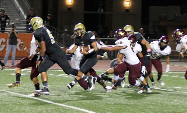 Damion Canales brings down the Kingsville ball carrier.