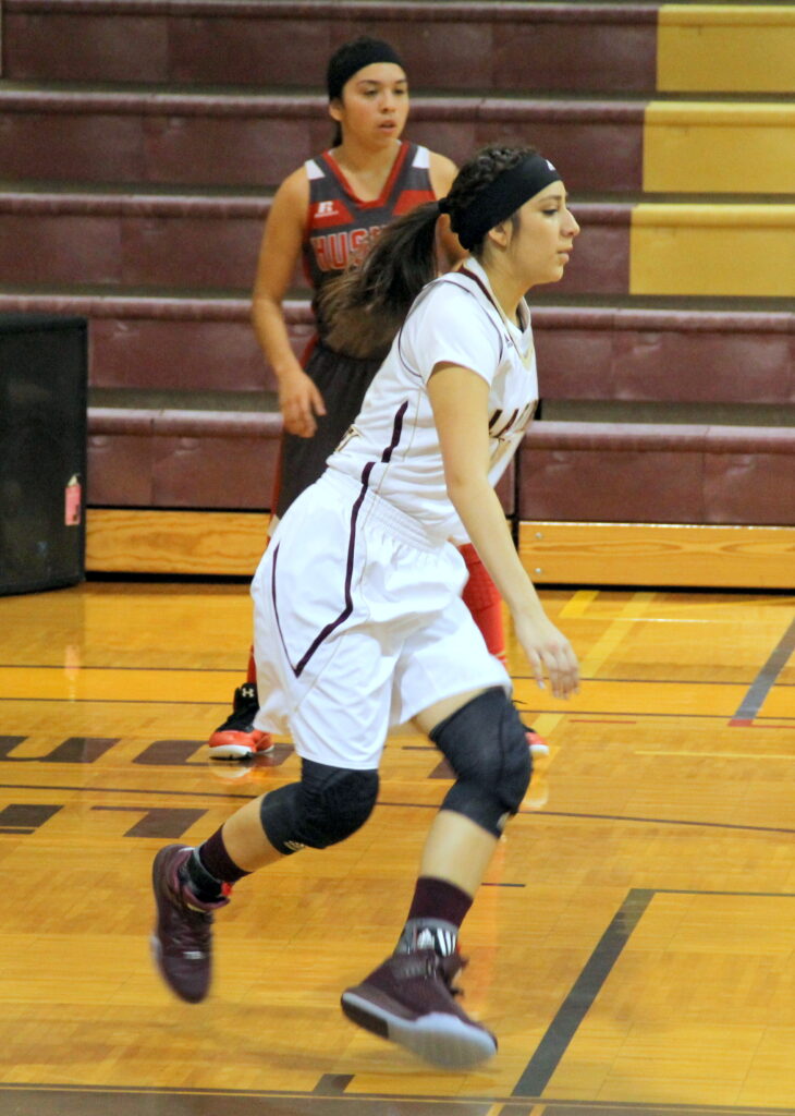 Bryssa Conde playing defense for the Lionettes.