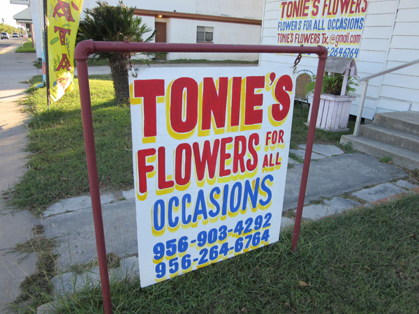 Tonie’s Flowers on South Main.