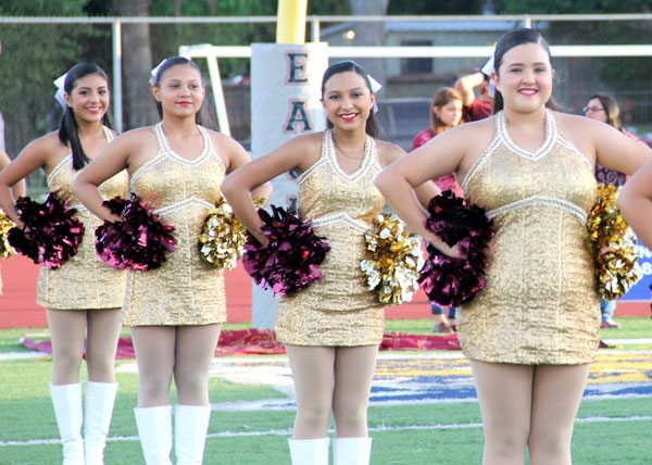 Gold Star dance team ready to take the field.