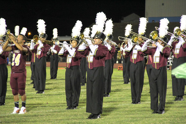 Lion Band performs during halftime.