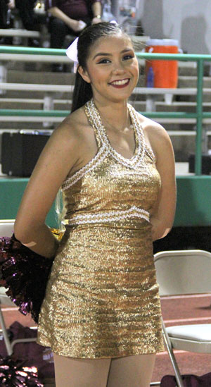 Donna Garcia member of the Gold Star dance team.