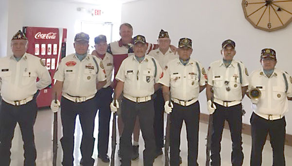 Color Guard from American Legion Post 205 and VFW Post 2410. Photo: Ivan Estrada