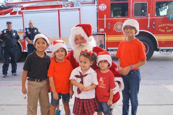 Santa Claus will arrive at Harlingen Medical Center onboard a fire engine, thanks to the Harlingen Fire Department, during a free Christmas celebration for the community on Monday, December 5.