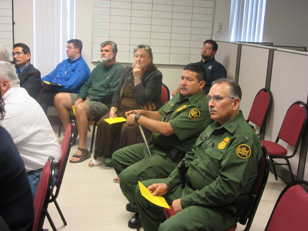 U.S. Border Patrol officers represented concerns of law enforcement on the river.